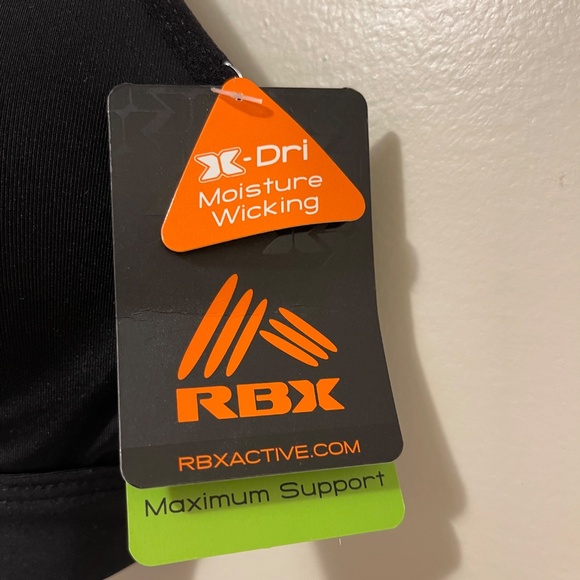 RBX Active Black Sports Bra size Large - Picture 4 of 10